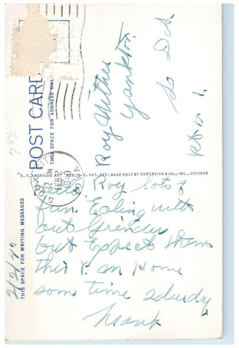 1940 Floyd Monument In Floyd Park Sioux City Iowa IA Posted Vintage Postcard