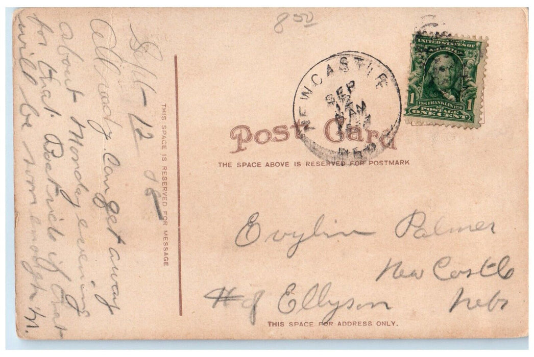 1908 Country Club Grounds Sioux City Iowa IA, New Castle Nebraska NE Postcard