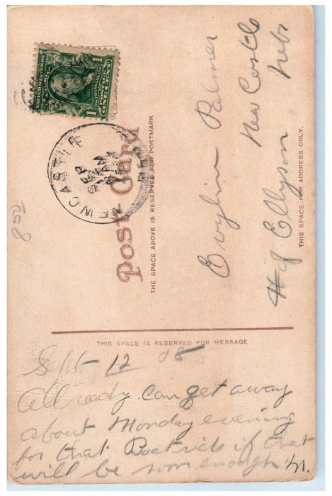 1908 Country Club Grounds Sioux City Iowa IA, New Castle Nebraska NE Postcard