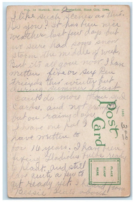 c1910's View Of Stone Park River Scene Sioux City Iowa IA Antique Postcard