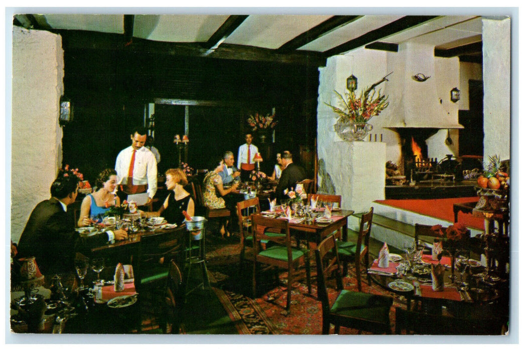 c1950's Blue Mountain Inn Dining Area in Restaurant in Jamaica Postcard