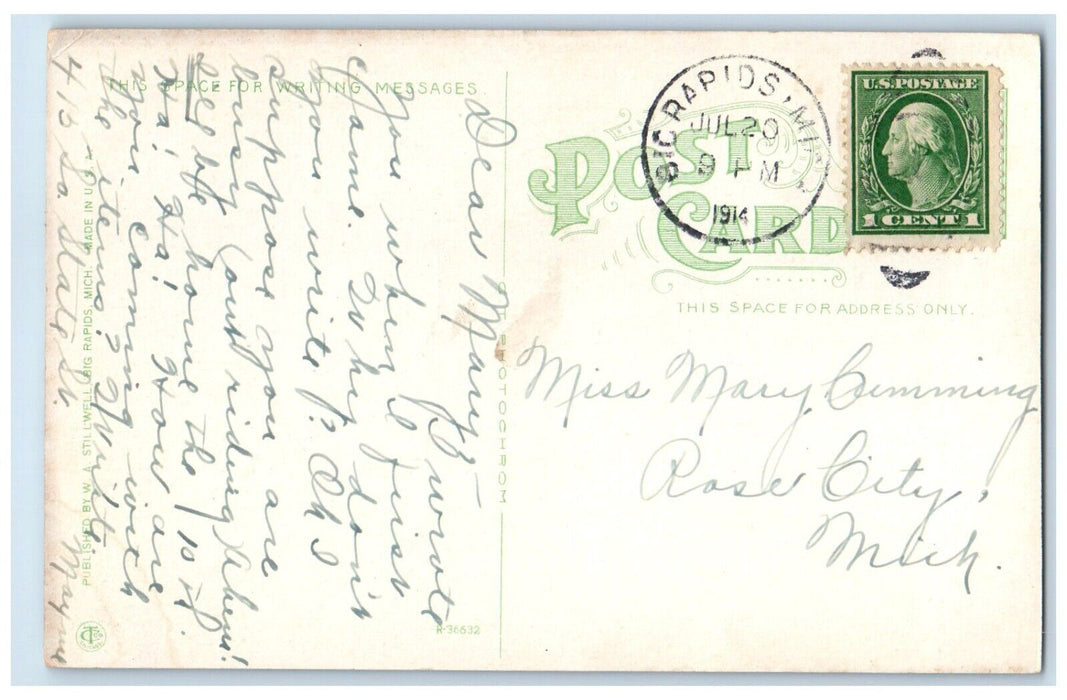 1914 Ferris Institute School Governor Exterior Big Rapids Michigan MI Postcard