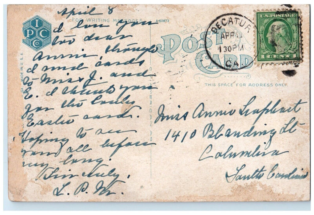 1920 Joel Chandler Harris Home West End Uncle Remus Drollery Atlanta GA Postcard