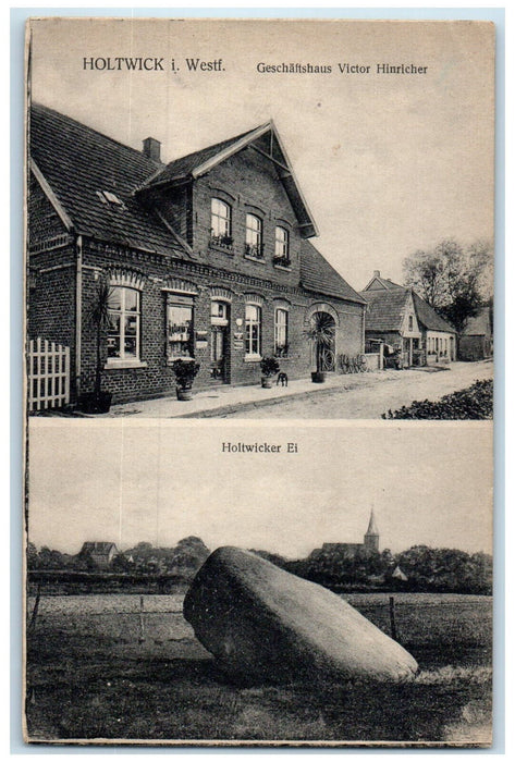 c1910 Holtwick Commercial Victor Hinricher Germany Multiview Postcard