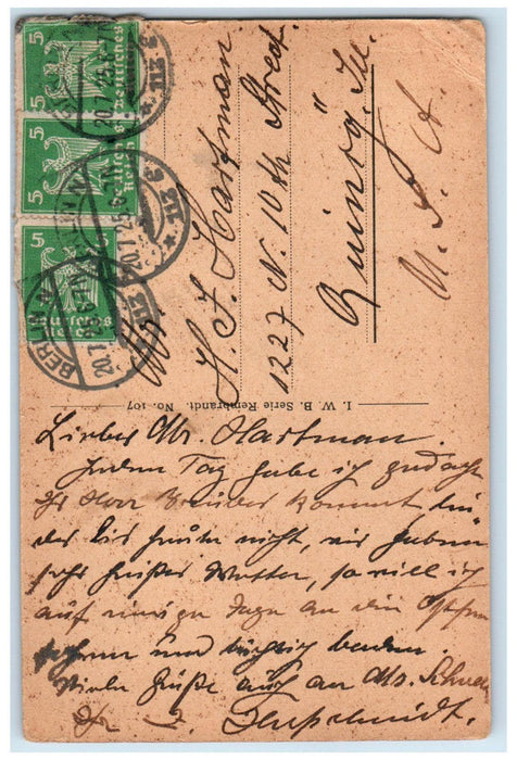 1925 Among the Linden With Kranzler Corner Berlin Germany Unposted Postcard