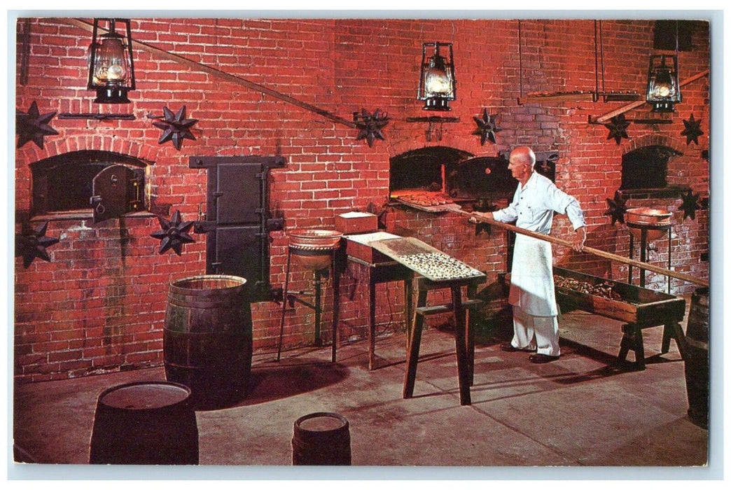 c1960 Heart Dutchland Julius Sturgis Pretzel House Lititz Pennsylvania Postcard