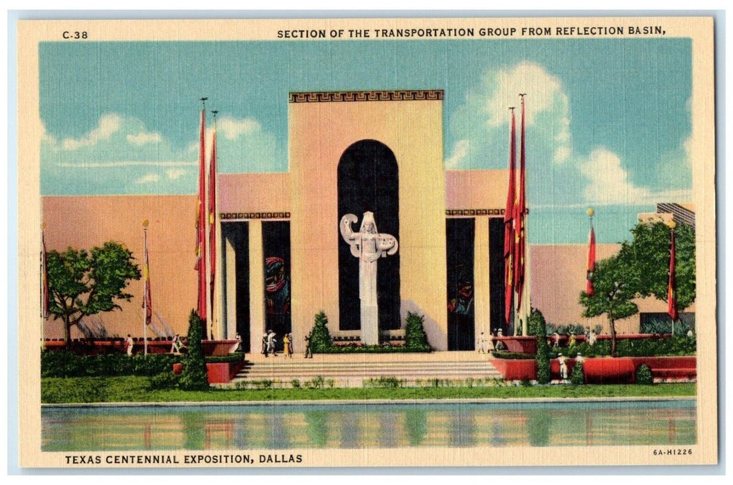 c1940 Section Transportation Group Texas Centennial Exposition Dallas Postcard
