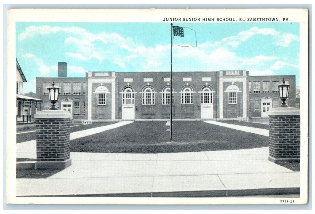 c1920 Entrance Junior-Senior High School Elizabethtown Pennsylvania PA Postcard