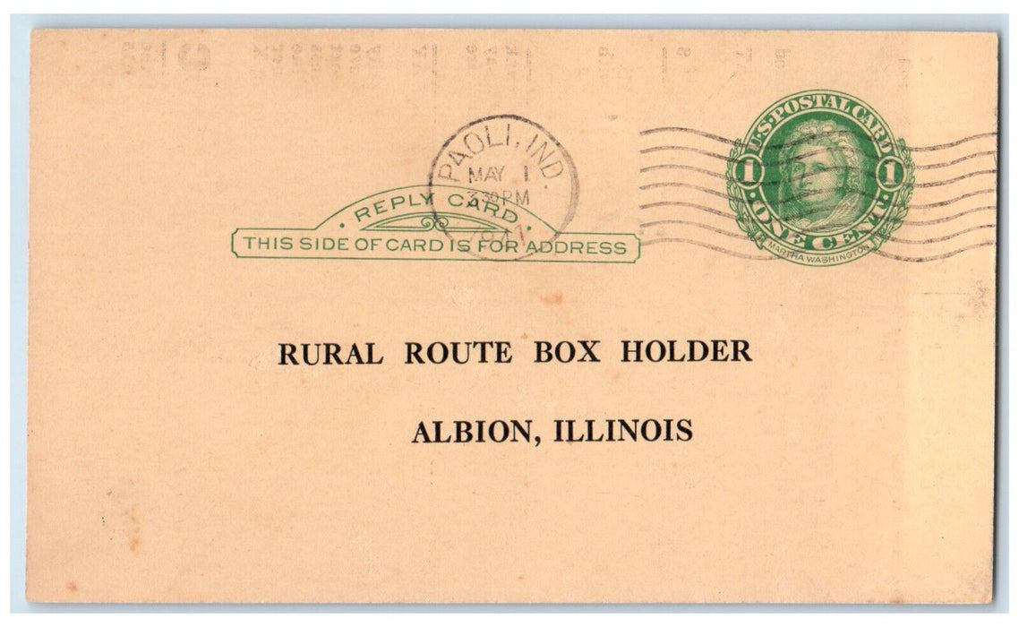 1941 Ben Wilkes Big Tent Show Albion Illinois IL Vintage Postal Card