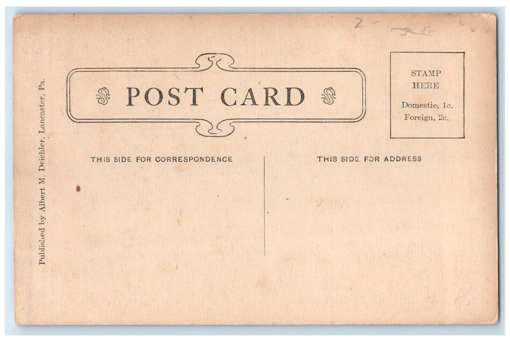 c1910 Boiling Springs Park Bridge Pond Boiling Springs Pennsylvania PA Postcard
