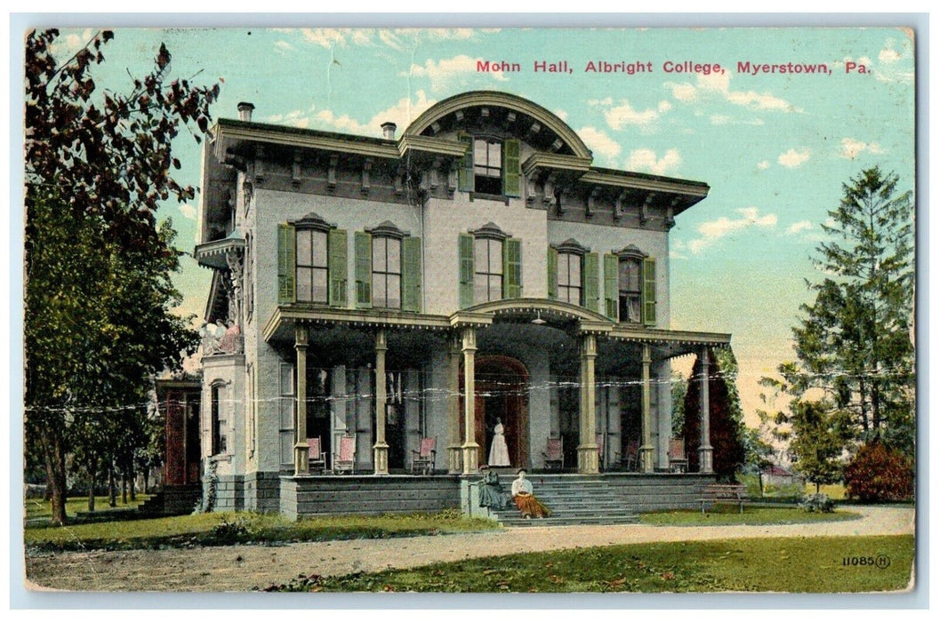 1912 Exterior View Mohn Hall Albright College Myerstown Pennsylvania PA Postcard