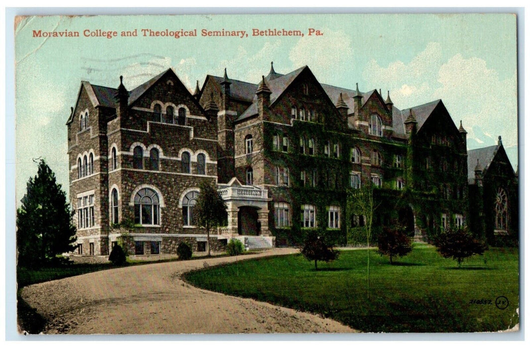 1911 Moravian College Theological Seminary Bethlehem Pennsylvania PA Postcard