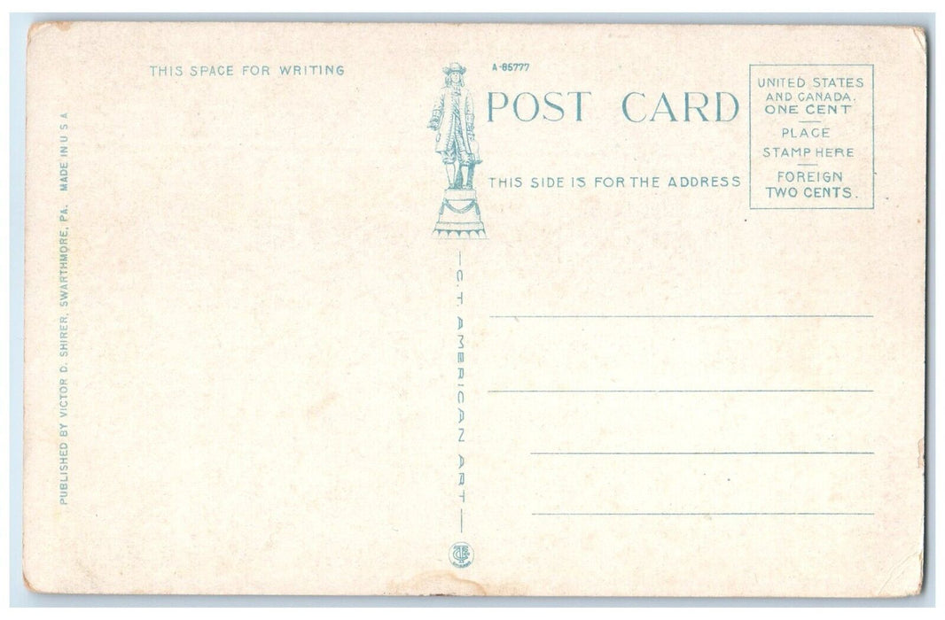 c1920 Wharton Hall Swarthmore College Swarthmore Pennsylvania Unposted Postcard