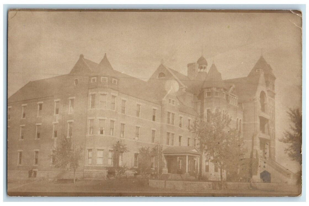 1907 St. John's Military School Building View Salina KS RPPC Photo Postcard