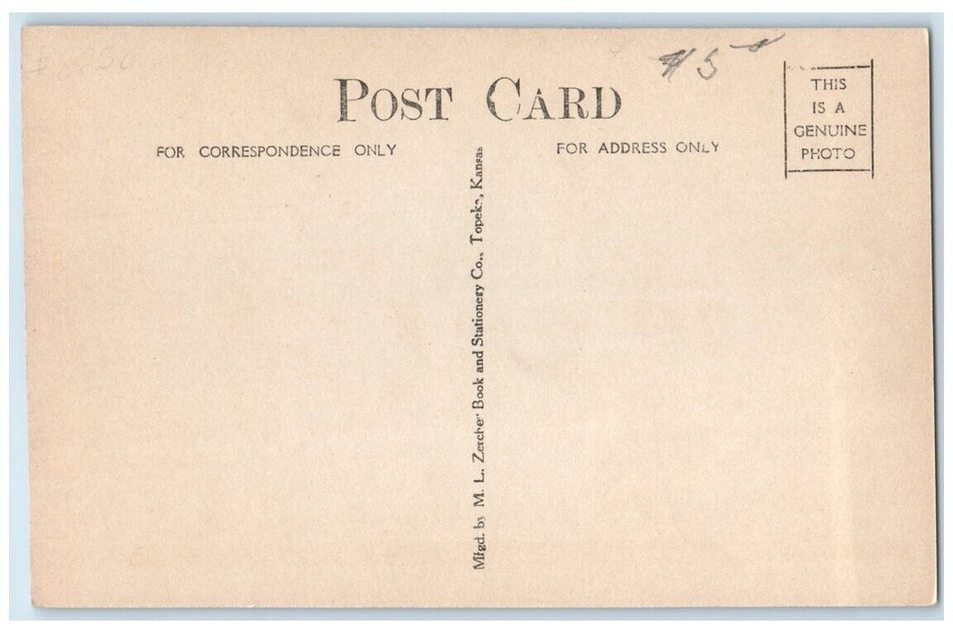 c1910's Upper & Lower Falls Theatre Vinewood Park Topeka KS RPPC Photo Postcard