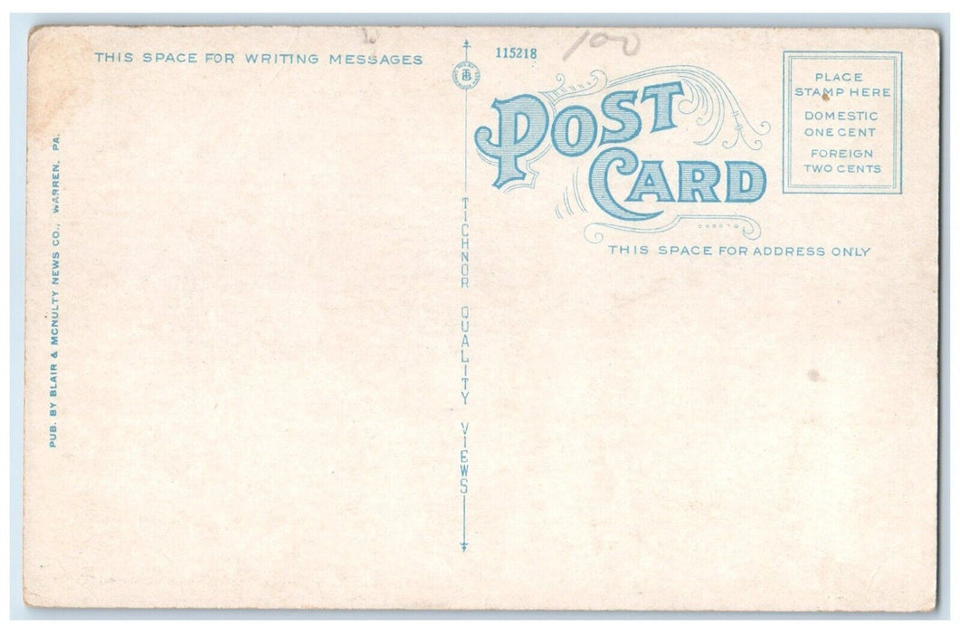 c1920 Entrance State Hospital Building Warren Pennsylvania PA Unposted Postcard