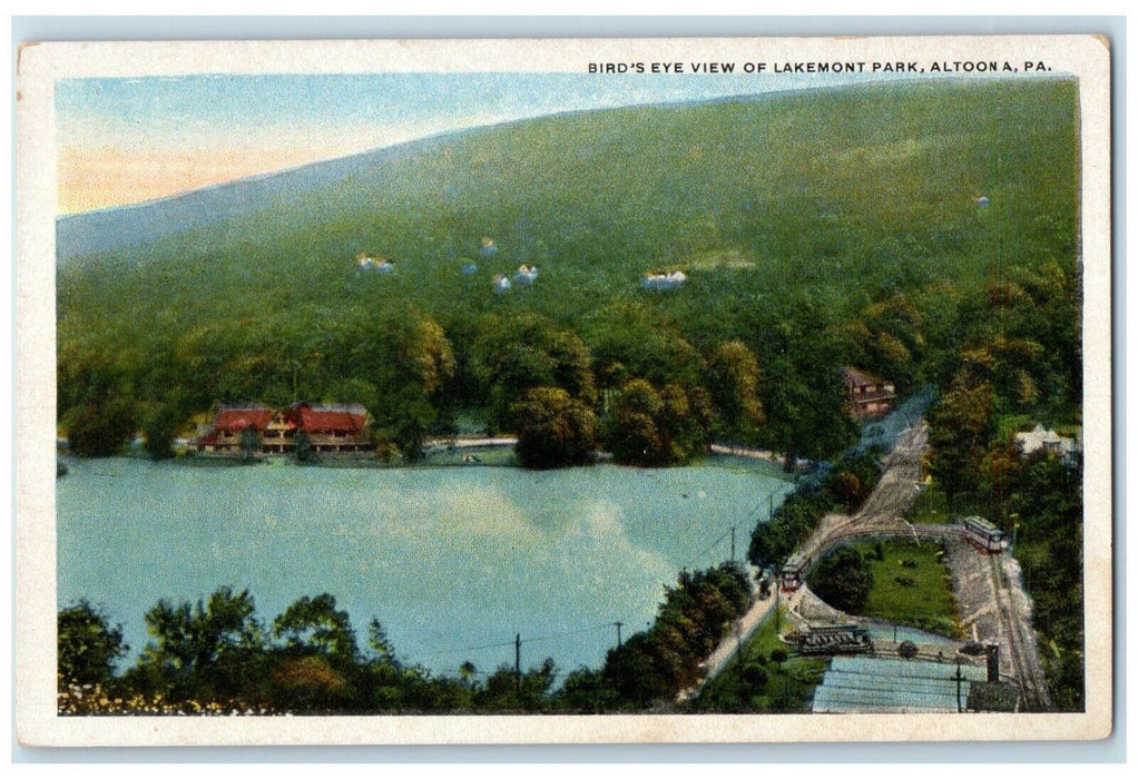 c1920 Birds Eye View Lakemont Park Altoona Pennsylvania Vintage Antique Postcard