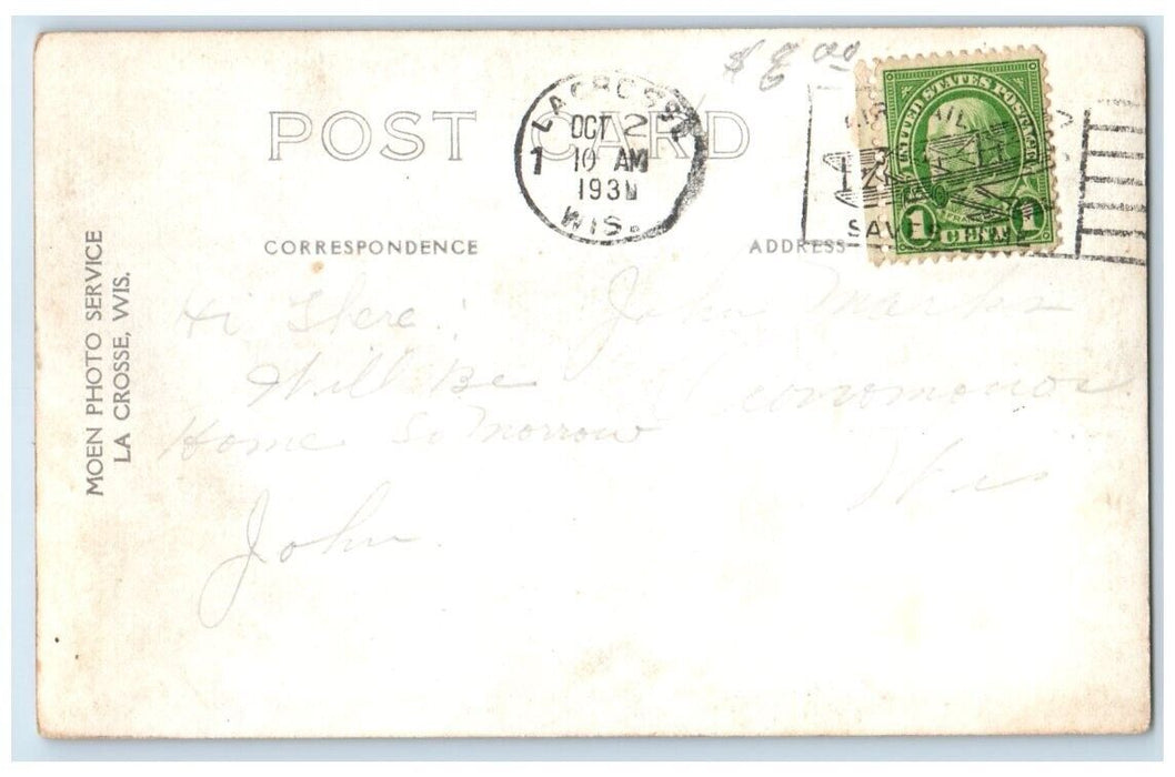 1930 Spiral Bridge View Moen Hastings Minnesota MN RPPC Photo Posted Postcard