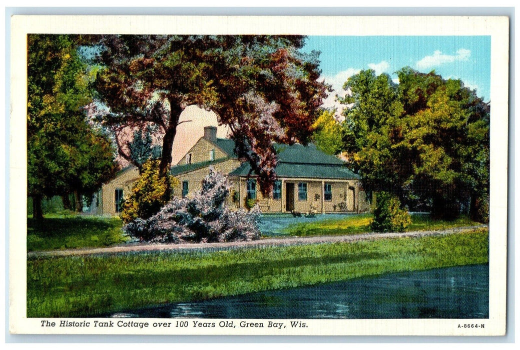 c1930's The Historic Tank Cottage Green Bay Wisconsin WI Vintage Postcard