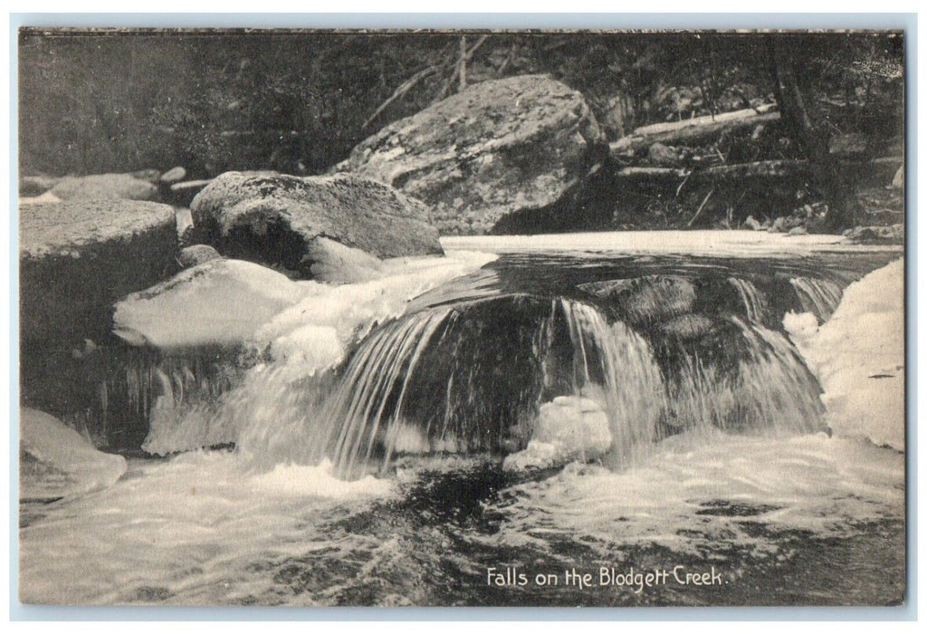 c1910's Falls On The Blodgett Creek Montana MT, Waterfalls Antique Postcard
