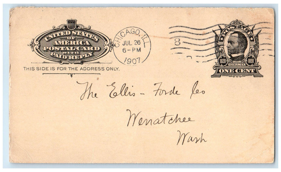 1910 Austin Nichols & Co. Wholesale Groers New York NY Posted Postal Card