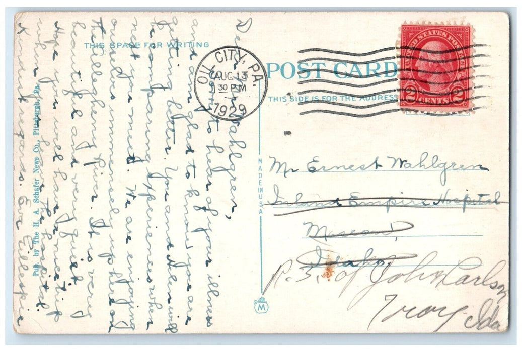 1929 Exterior Cochran Hall Allegheny College Meadville Pennsylvania PA Postcard