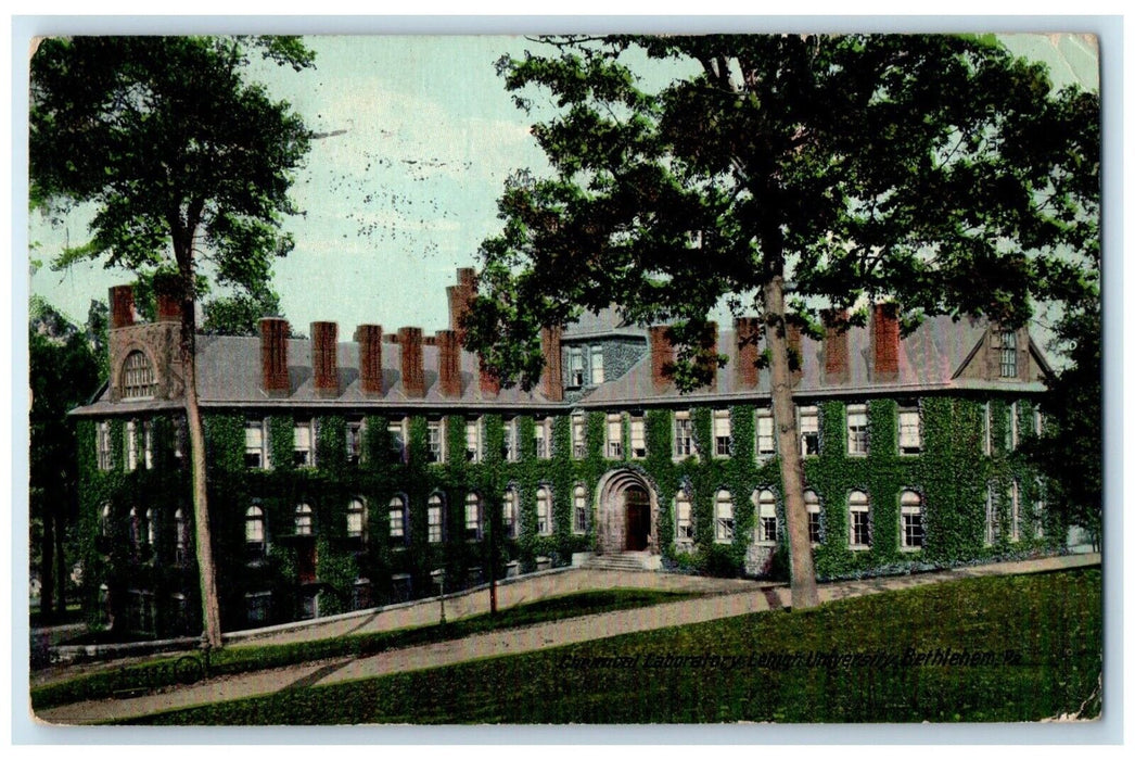 1912 Chemical Laboratory Lehigh University Bethlehem Pennsylvania PA Postcard