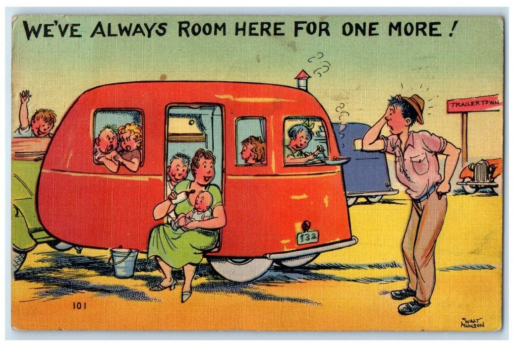 1941 Trailer We've Always Room Here For One More Frankfort New York NY  Postcard