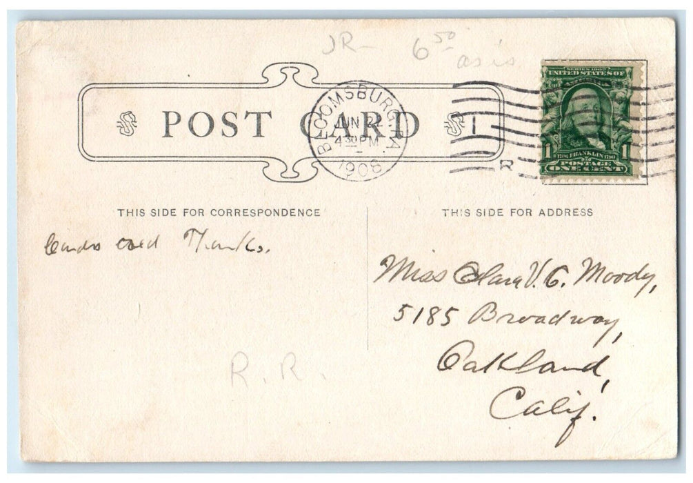1908 Bird's Eye View Steel Car Plant Buildings Berwick Pennsylvania PA Postcard