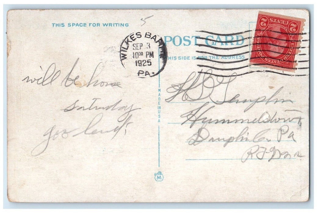 1925 Luzerne County Prison Wilkes-Barre Pennsylvania PA Vintage Antique Postcard