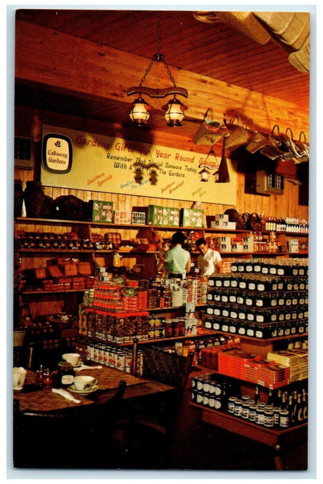 c1950's The Gardens Country Store Interior Pine Mountain Georgia GA Postcard