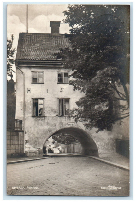 1930 House Designed Arch Entrance Valvgatan Uppsala Sweden RPPC Photo Postcard