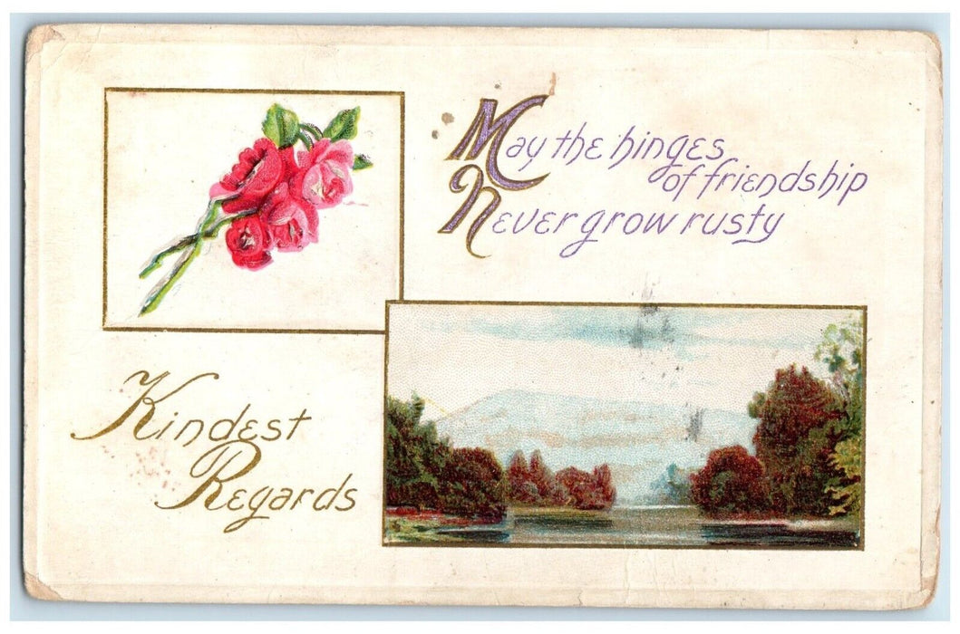 1910 Imogen Minnesota MN To Fairmont DPO Doane Cancel 1 Cent Flowers Postcard