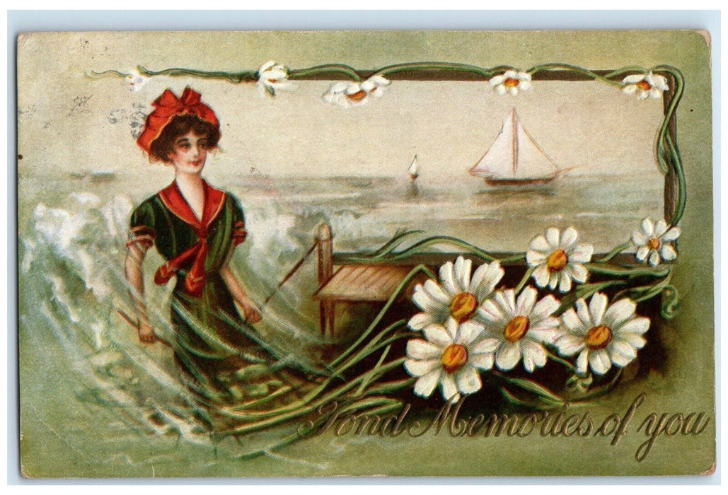 1914 Leo Minnesota MN To Minneapolis DPO 1897-1915 Doane Cancel 1 Cent Postcard