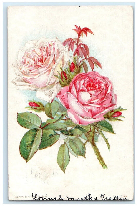 1910 Buffalo Lake Minnesota MN To Little Falls Duplex Cancel 1 Cent Postcard