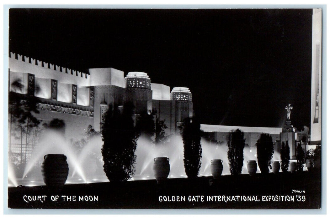 Court Of The Moon Golden Gate International Exposition RPPC Photo Postcard