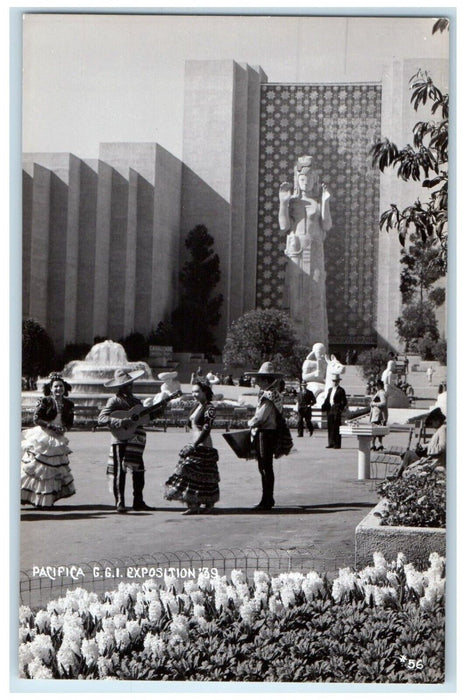 1939 Pacifica GGI Exposition Band Scene Street RPPC Photo Vintage Postcard