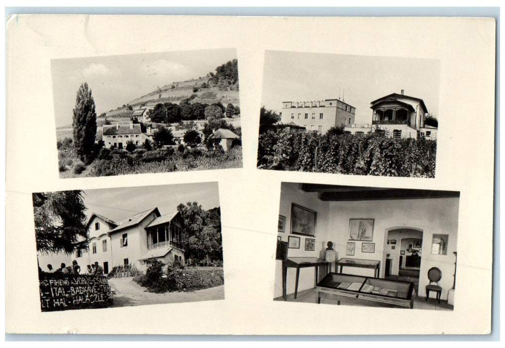 1958 Greetings from Badacsonybol Hungary Posted Vintage RPPC Photo Postcard