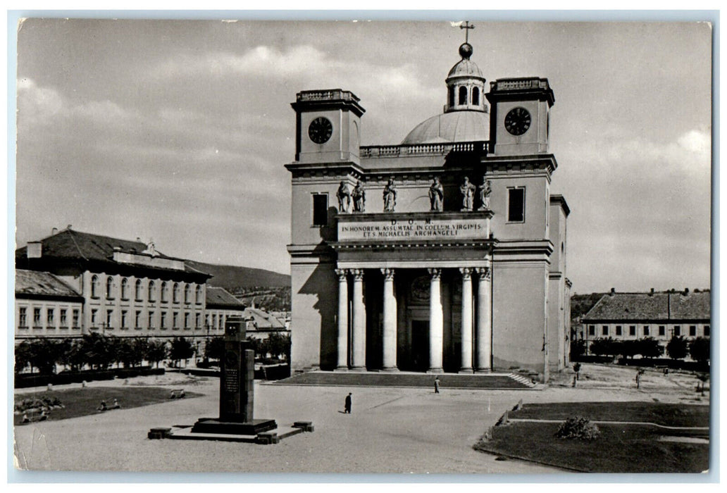 1959 Building Entrance Terreszlet Vac Hungary Vintage Posted RPPC Photo Postcard