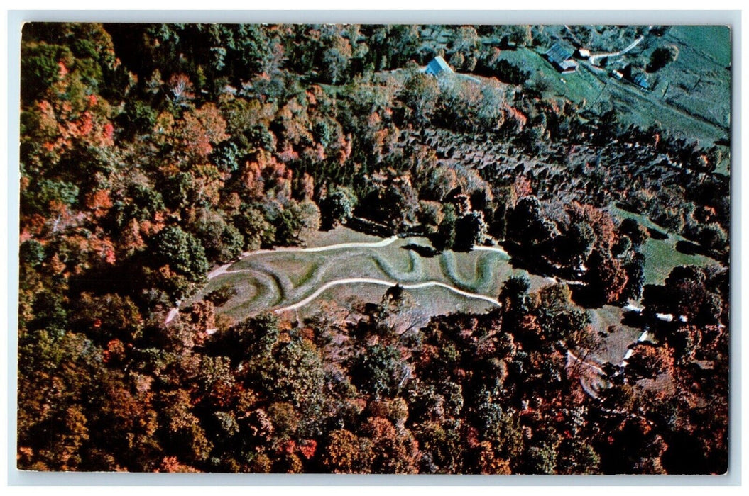c1960 Serpent Mound State Memorial NW Locust Grove Adams County Ohio OH Postcard
