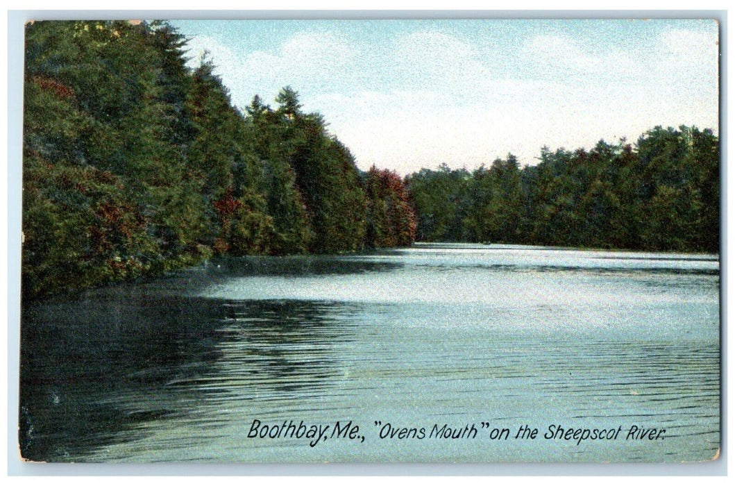 c1905 Boothbay Maine ME, Ovens Mouth On The Sheepscot River Antique Postcard