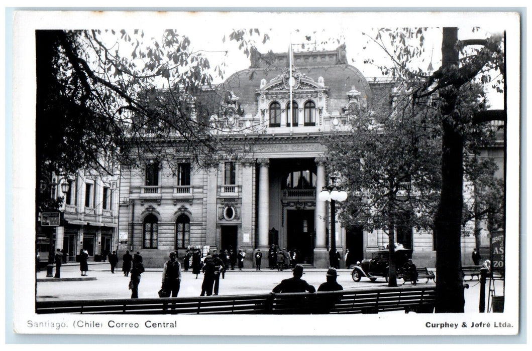 c1930's Correo Central Santiago Chile Curphey & Jofre Ltda. RPPC Photo Postcard