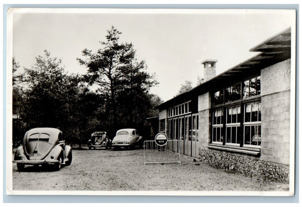 c1940's Forecourt with Recreation Room Netherlands RPPC Photo Postcard