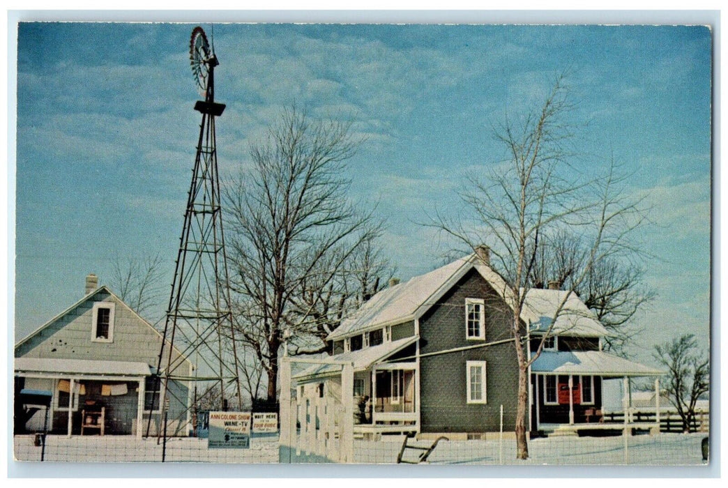 c1960 Amishville Grossdawdy Kettle Haus Berne Geneva Indiana IN Vintage Postcard
