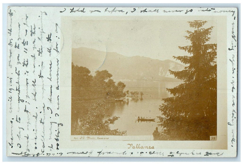 1901 Buchi Locarno Pallanza Italy Antique Posted RPPC Photo Postcard