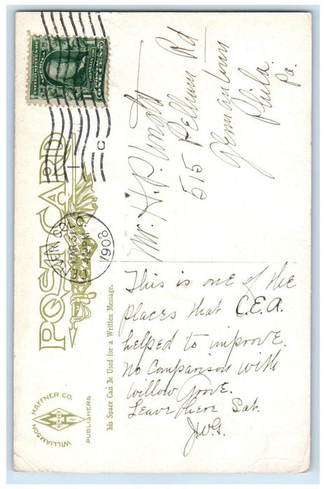 1908 Elitch's Gardens Entrance Denver Colorado CO Posted Antique Postcard