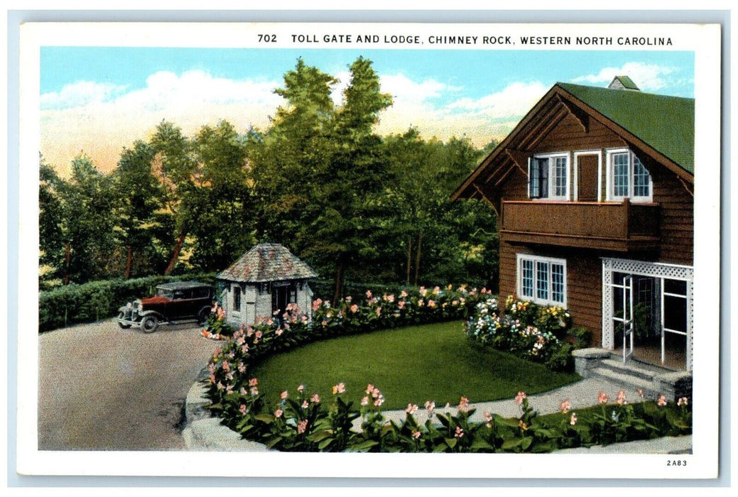 c1920 Toll Gate Lodge Chimney Rock Western North Carolina NC Unposted Postcard