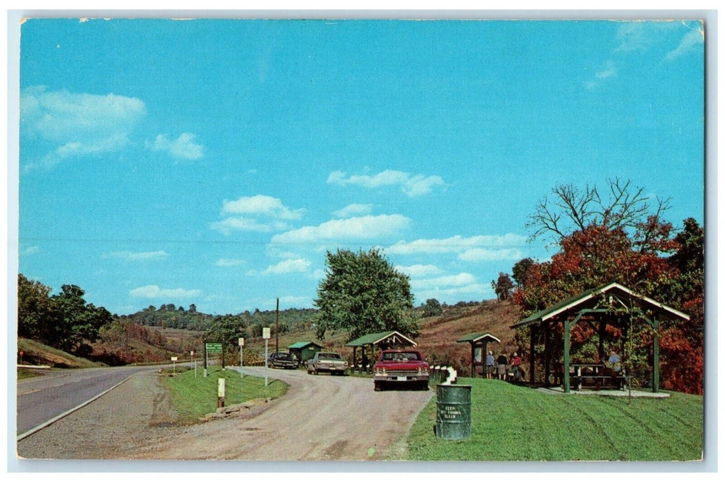 c1960 West Virginia Roadside Park Strategic Points Motoring Public WV Postcard