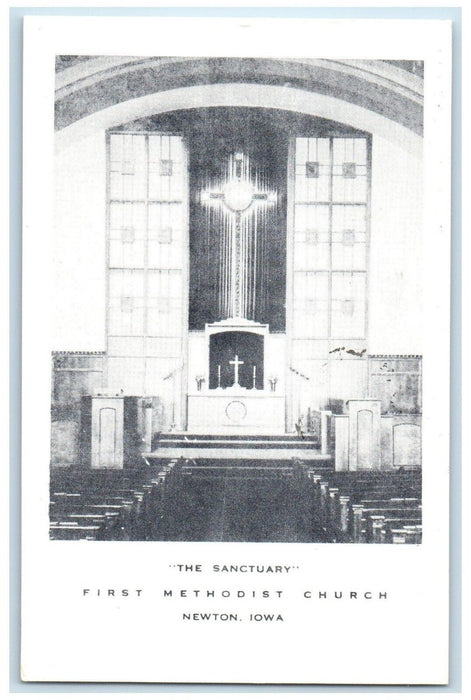 1963 The Sanctuary First Methodist Church Newton Iowa Arthur Minister Postcard