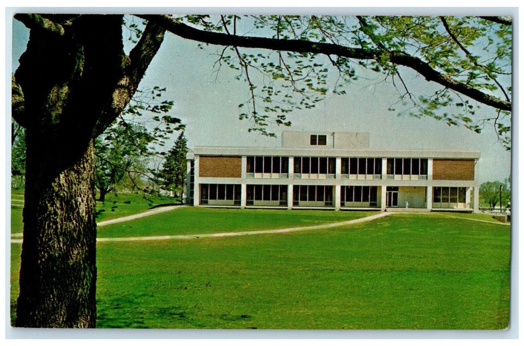 c1960 Student Center William Penn College Exterior Field Oskaloosa Iowa Postcard